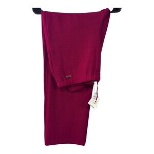 NWT St. John Sport Essentials Knit Pants in Red Raspberry Sz L